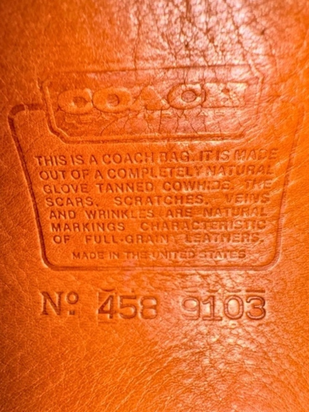 Vintage Coach British Tan Chelsea Saddle Bag Style #9894 USA Made - Rare - Picture 4 of 14